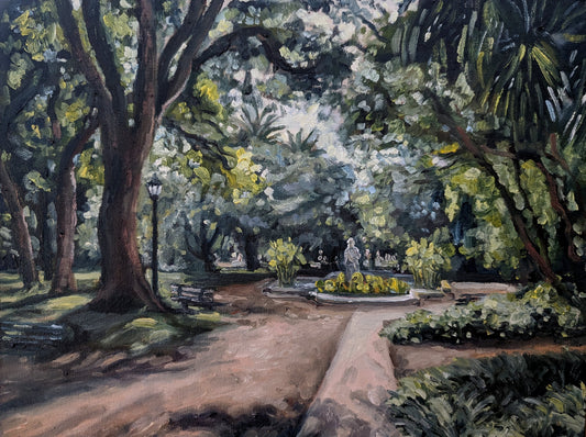 Early Evening In The Buenos Aires Botanical Garden | Original Painting