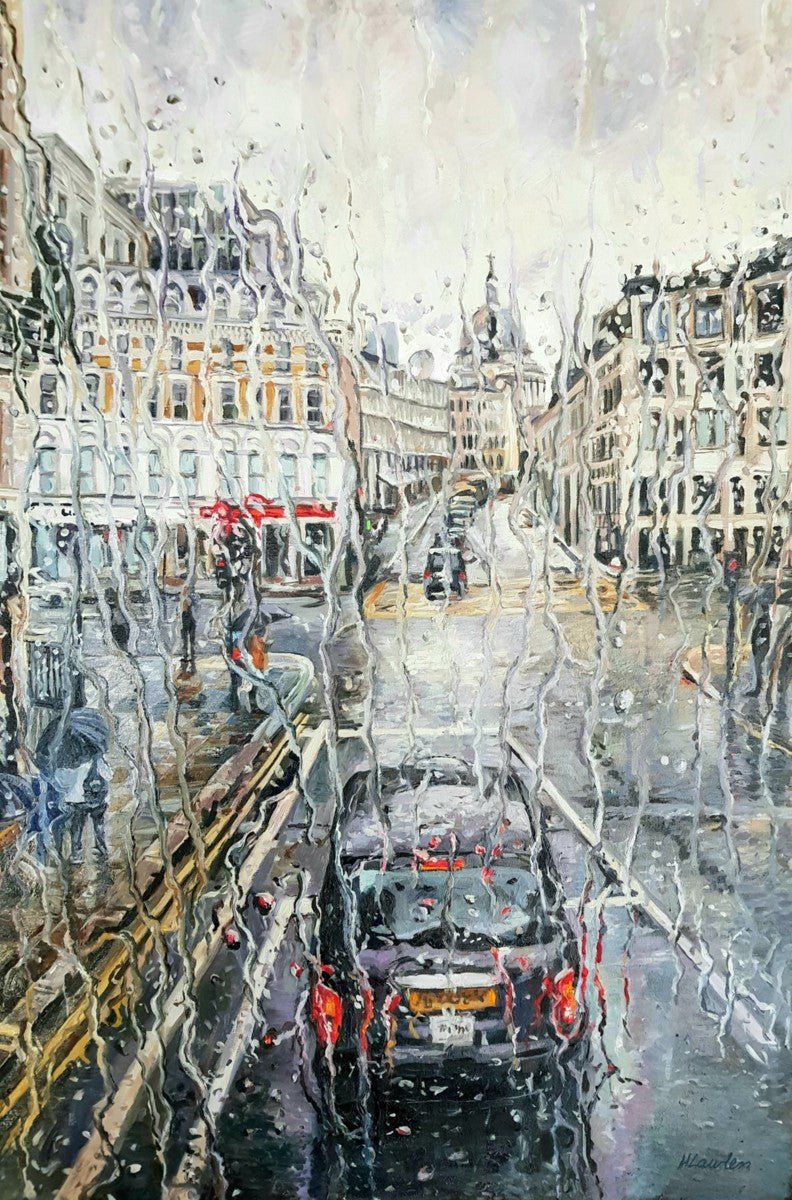 London's Fleet Street On A Rainy Day | Prints - Harriet Lawless Artist