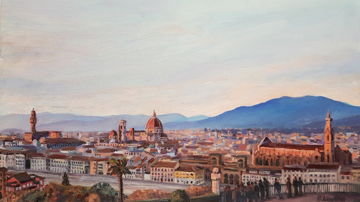 Pastel Sunset in Florence, Italy - Harriet Lawless Artist