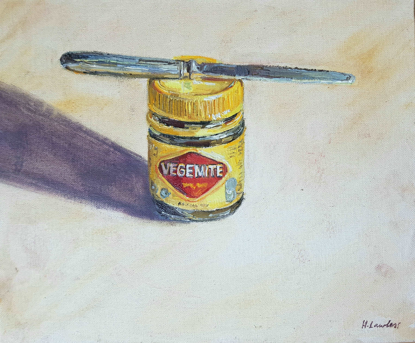 "But No Matter How Far" Vegemite Original Paintings Harriet Lawless Artist australia still life