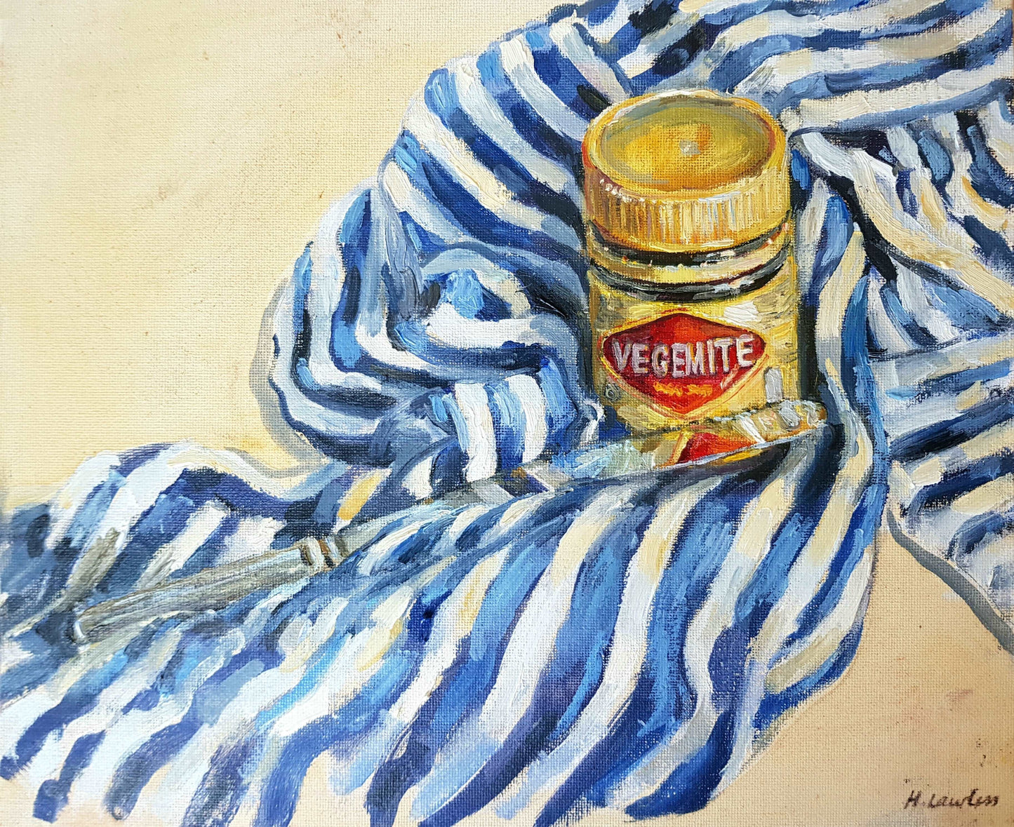 "I Still Call Australia Home" Vegemite Original Paintings Harriet Lawless Artist australia still life