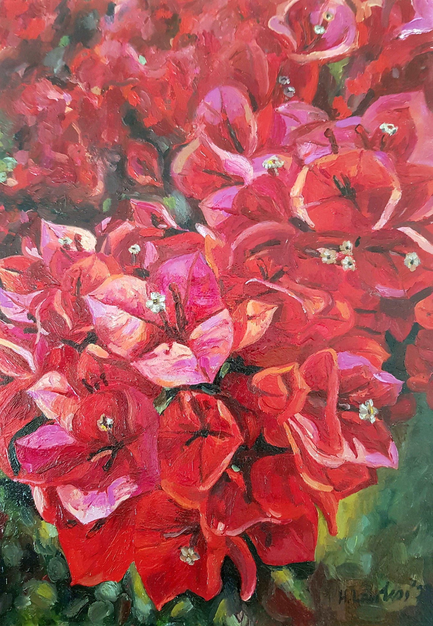 Bougainvillea | Original Painting Original Paintings Harriet Lawless Artist flowers greece still life