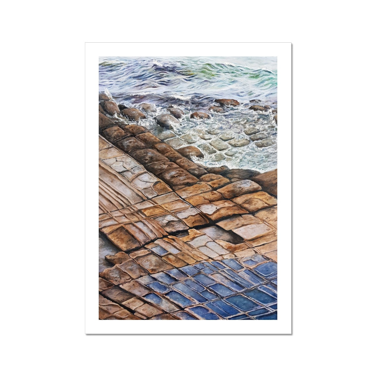 Nature's Mosaic: The Tessellated Pavement | Print Prints Harriet Lawless Artist australia A3 / 12"x16.5" Unframed