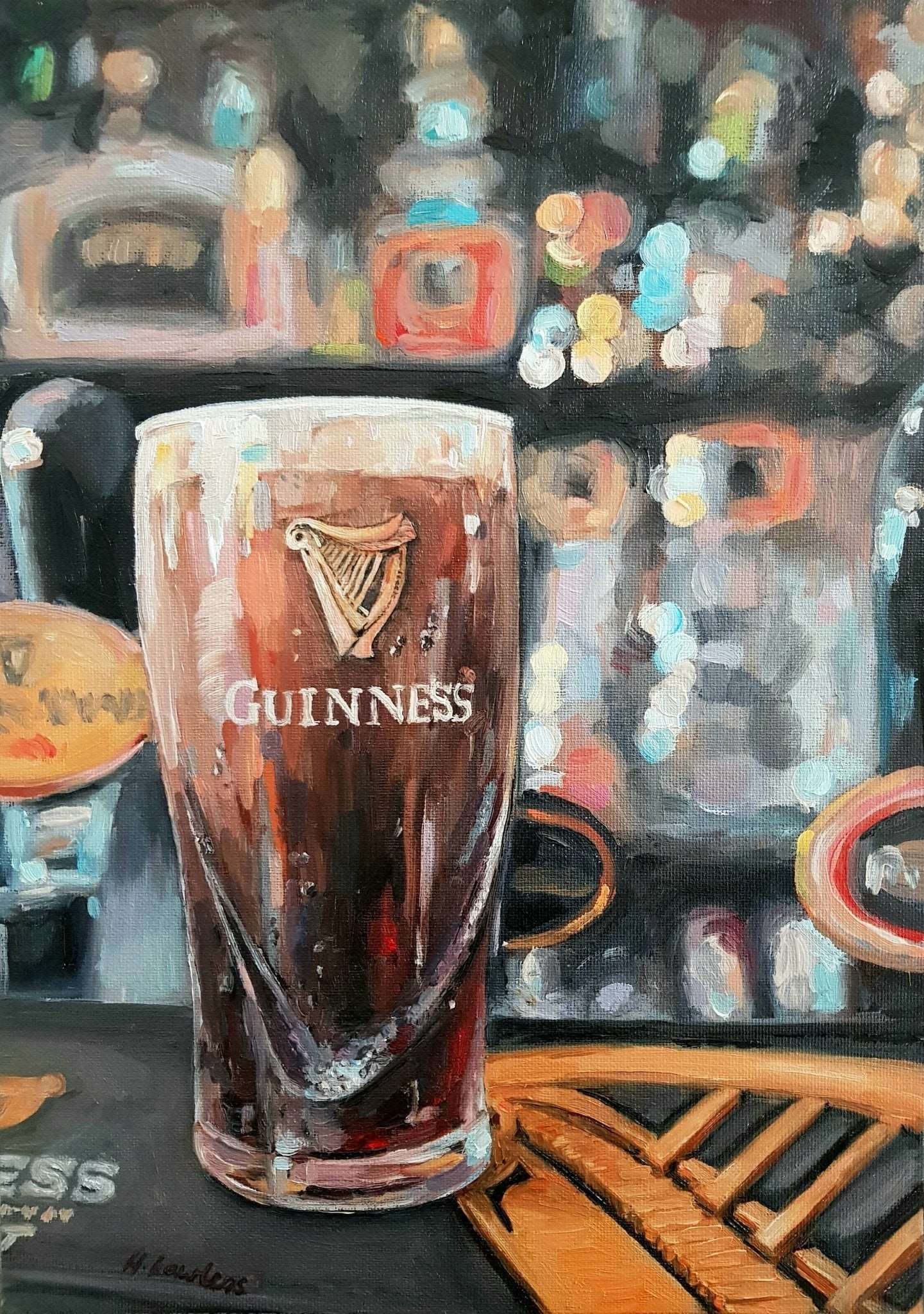 A Pint Of The Good Stuff | Original Painting Original Paintings Harriet Lawless Artist ireland still life