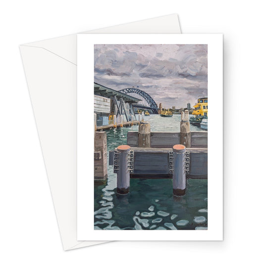 Yellow Ferries At Circular Quay, Sydney | Greeting Cards