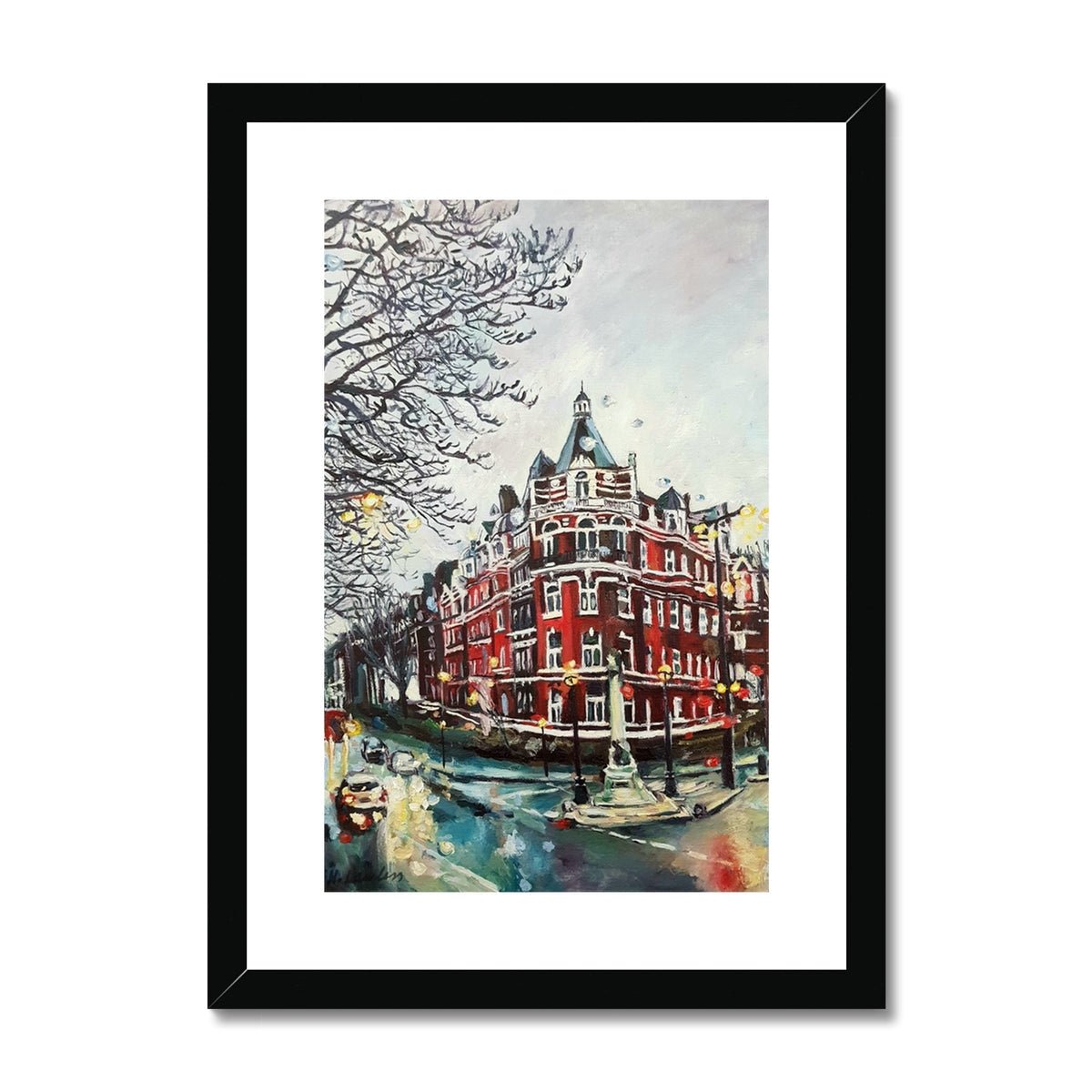 Abbey Road North London, In The Rain | Print Prints Harriet Lawless Artist england rainy A3 / 12"x16.5" Black Frame