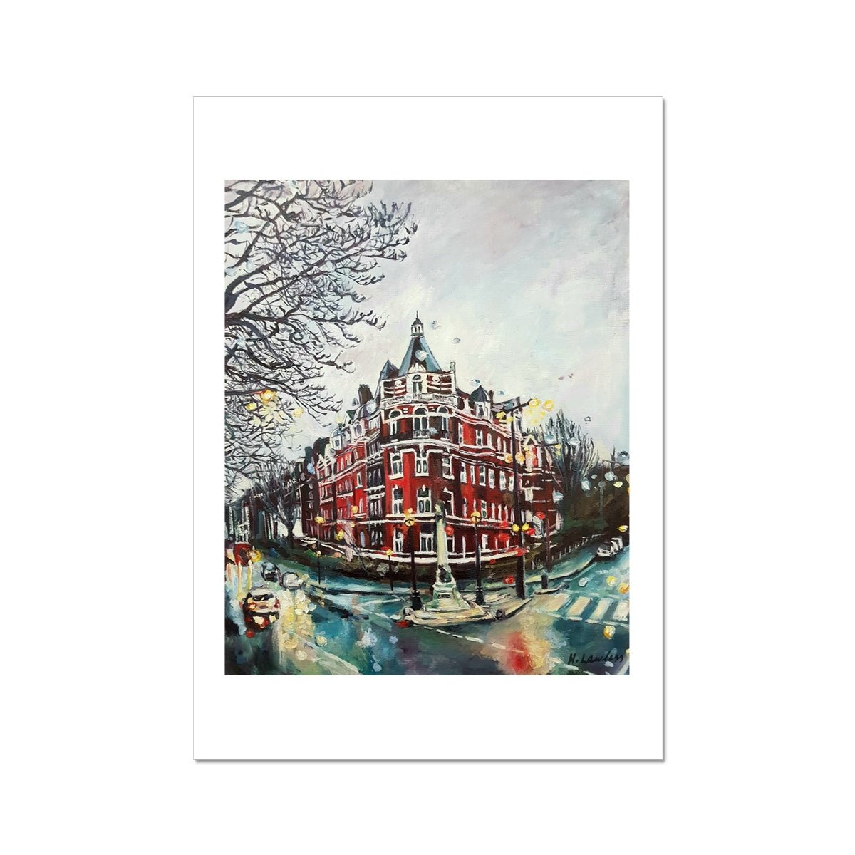 Abbey Road North London, In The Rain | Print Prints Harriet Lawless Artist england rainy A3 / 12"x16.5" Unframed