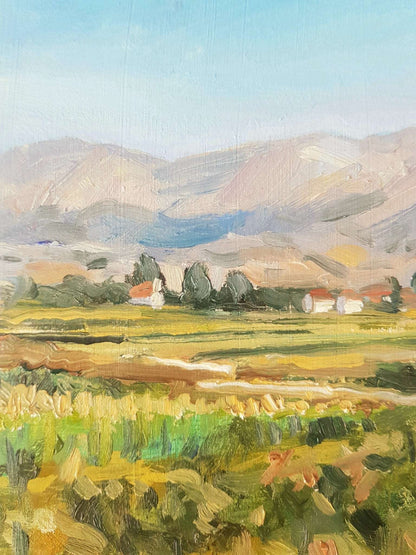 Albanian countryside, near Korçë | Original Painting Original Paintings Harriet Lawless Artist albania