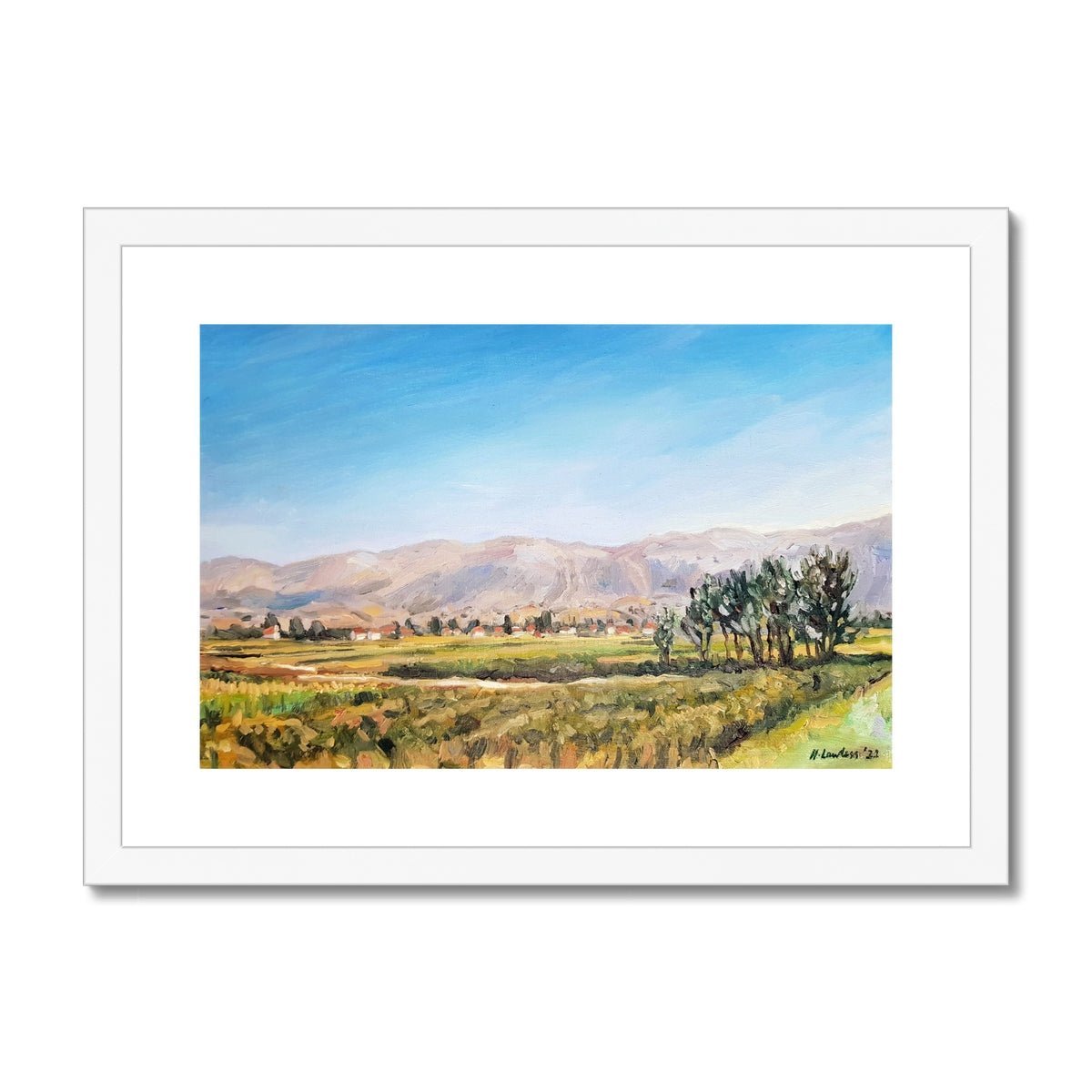 Albanian countryside, near Korçë | Print Prints Harriet Lawless Artist albania A3 / 16.5"x12" White Frame