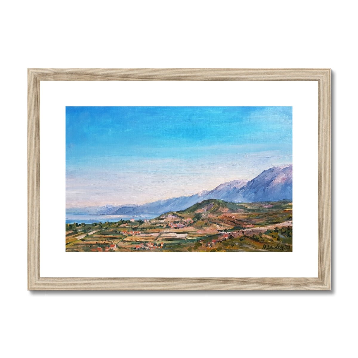 Albanian Countryside | Print Prints Harriet Lawless Artist albania A3 / 16.5"x12" Natural Frame