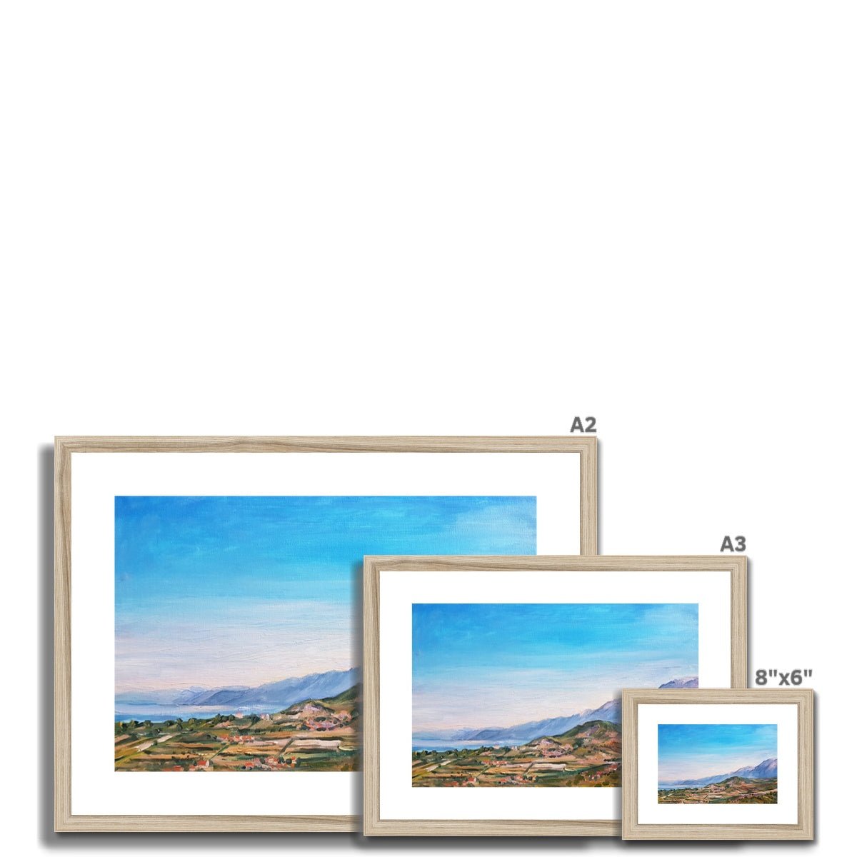 Albanian Countryside | Print Prints Harriet Lawless Artist albania A3 / 16.5"x12" Natural Frame