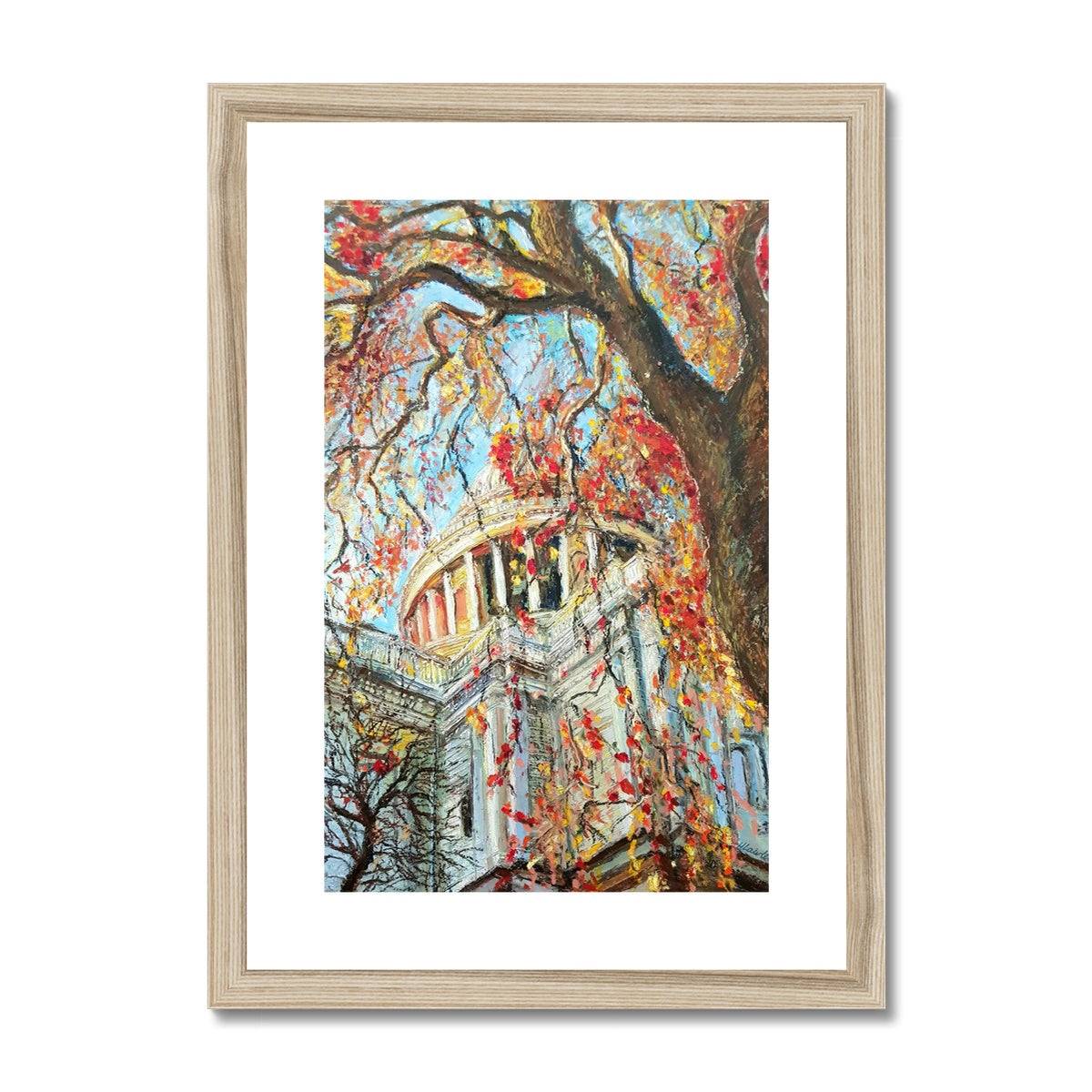 Autumn Colours At St Pauls Cathedral | Print Prints Harriet Lawless Artist england A3 / 12"x16.5" Natural Frame