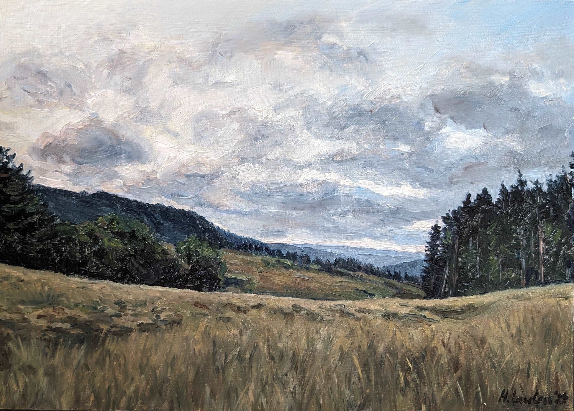 Brecon Beacon Sunrise; First Light | Original Painting Original Paintings Harriet Lawless Artist wales