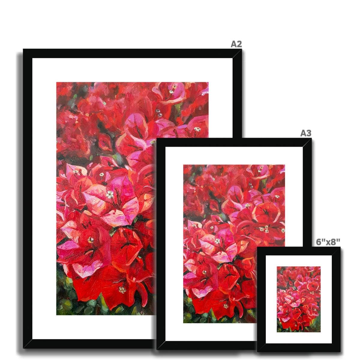 Bougainvillea | Print Prints Harriet Lawless Artist flowers greece A3 / 12"x16.5" Natural Frame