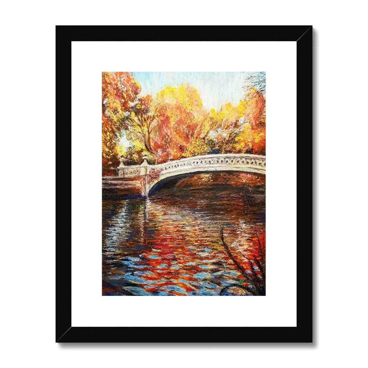 Bow Bridge, New York City In Fall | Print Prints Harriet Lawless Artist united states of america 11"x14" / 28x33cm Black Frame