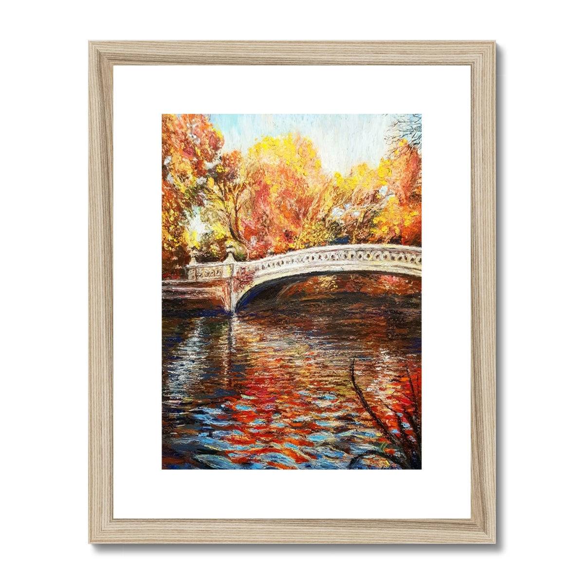 Bow Bridge, New York City In Fall | Print Prints Harriet Lawless Artist united states of america 11"x14" / 28x33cm Natural Frame