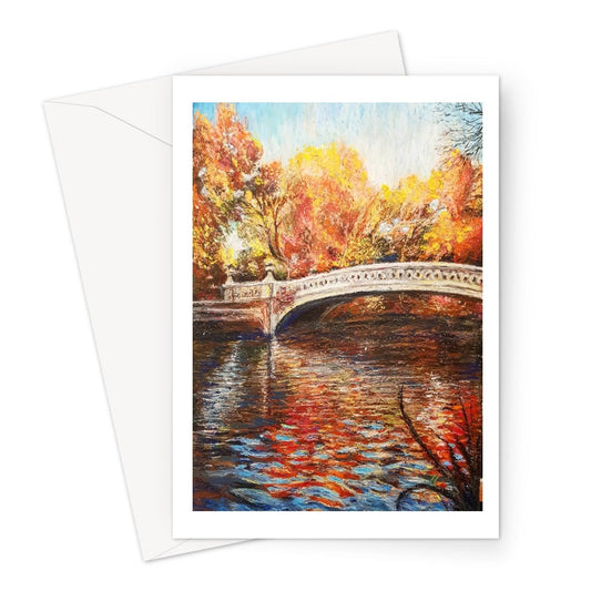 Bow Bridge NYC in Fall | Greeting Cards Stationery Harriet Lawless Artist united states of america