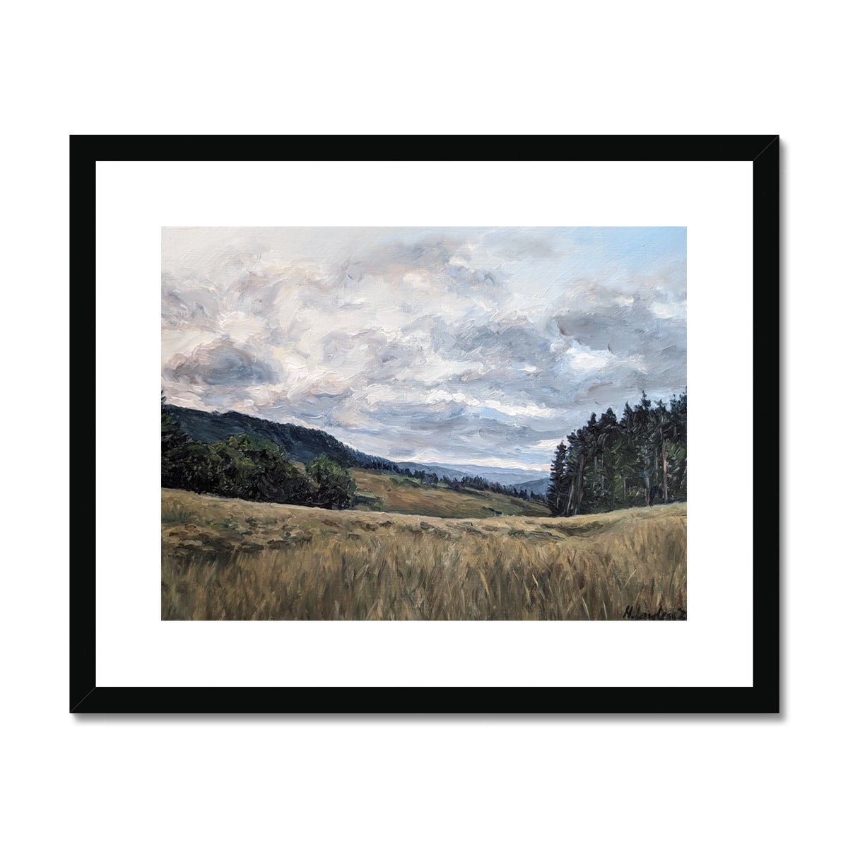 Brecon Beacon Sunrise; First Light | Print Prints Harriet Lawless Artist wales 20"x16" / 51x41cm Black Frame