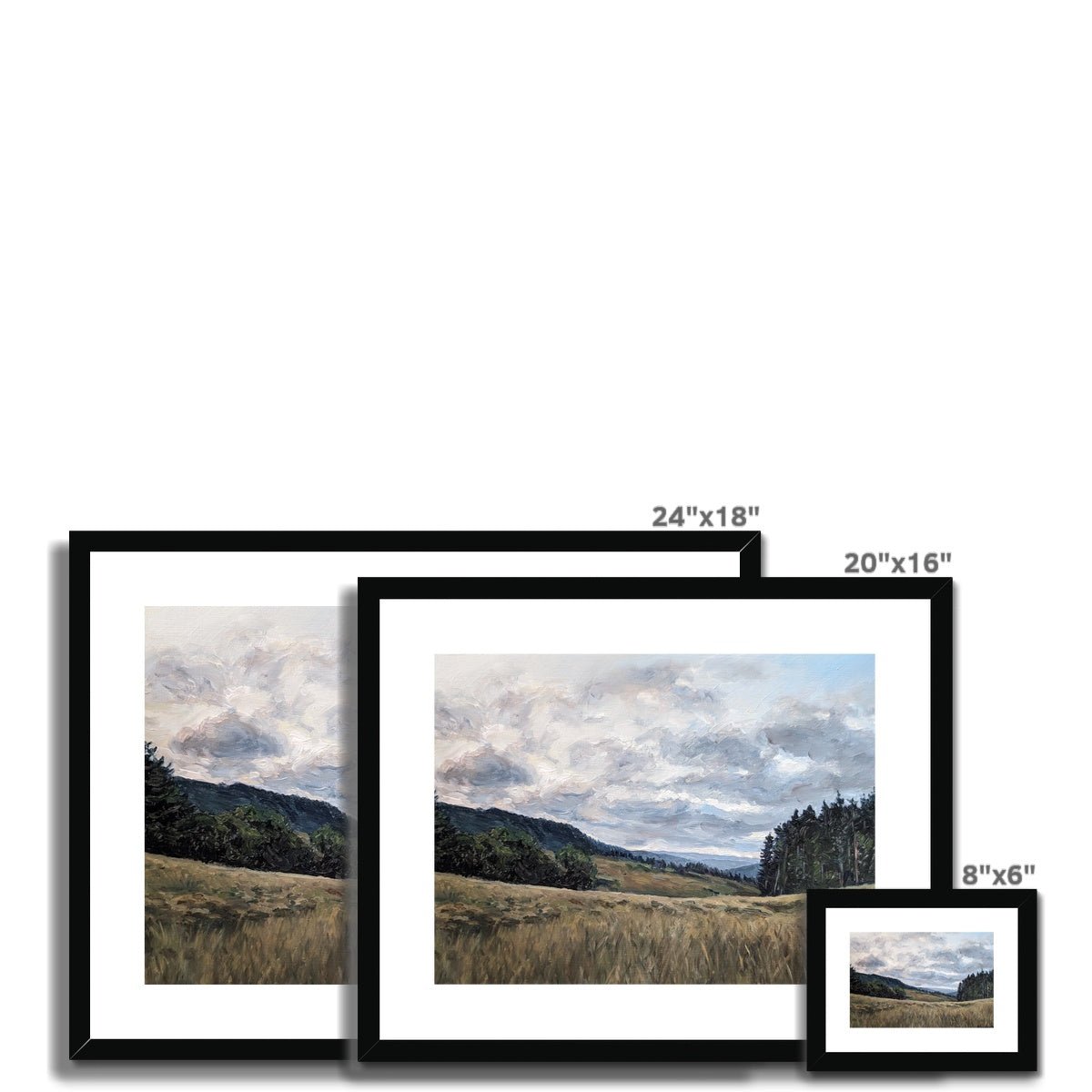 Brecon Beacon Sunrise; First Light | Print Prints Harriet Lawless Artist wales 20"x16" / 51x41cm Natural Frame