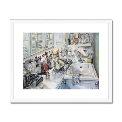 But I Did The Washing Up Last Night | Print Prints Harriet Lawless Artist interior still life 20"x16" / 51x41cm White Frame