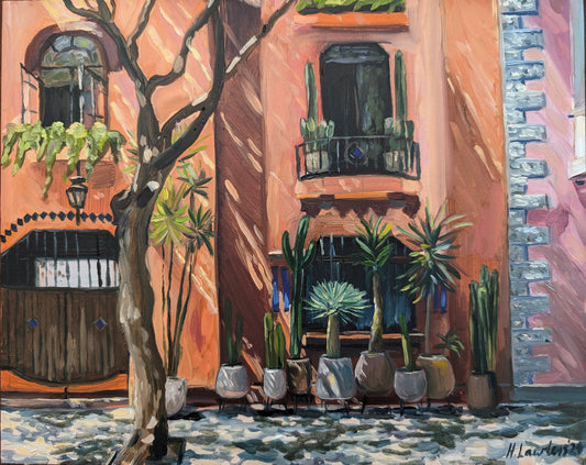 Cacti Lineup; Mexico City | Original Painting Original Paintings Harriet Lawless Artist mexico