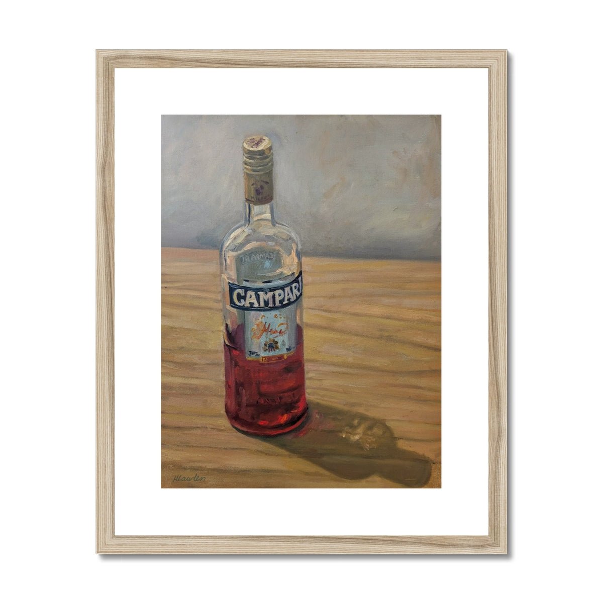 Campari | Print Prints Harriet Lawless Artist italy still life 16"x20" / 41x51cm Natural Frame