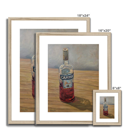 Campari | Print Prints Harriet Lawless Artist italy still life 16"x20" / 41x51cm Natural Frame