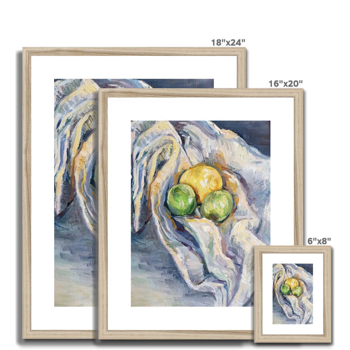 Candlelit Citrus | Print Prints Harriet Lawless Artist fruit still life 16"x20" / 41x51cm Natural Frame