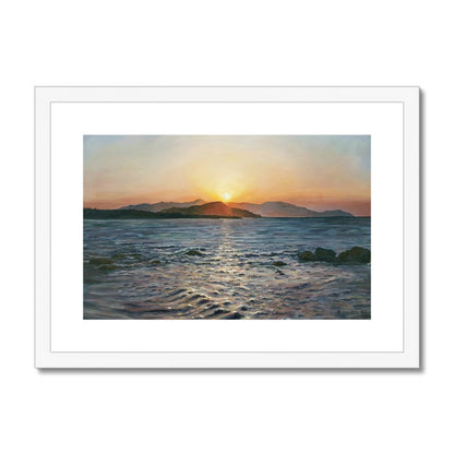 Chania Bay Sunset | Print Prints Harriet Lawless Artist greece sunset A3 / 16.5"x12" White Frame