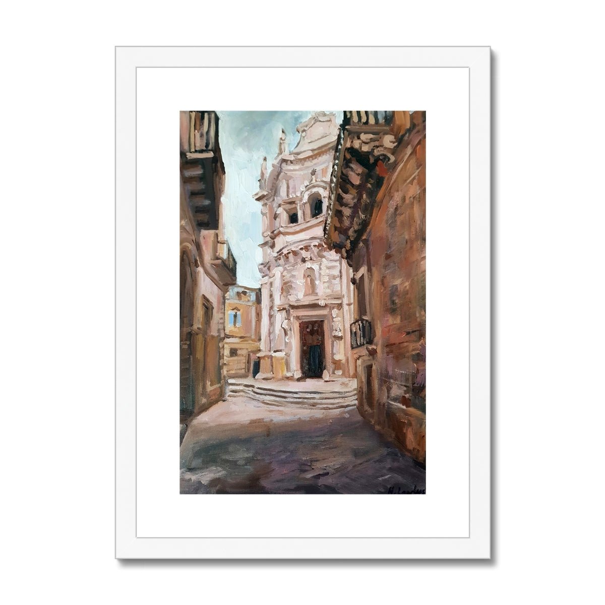 Chiesa di San Matteo | Print Prints Harriet Lawless Artist italy A3 / 12"x16.5" White Frame