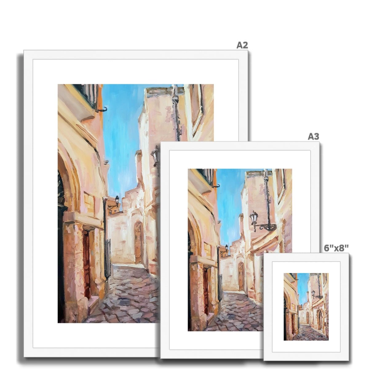 Chiuso a Lecce | Print Prints Harriet Lawless Artist italy A3 / 12"x16.5" Natural Frame