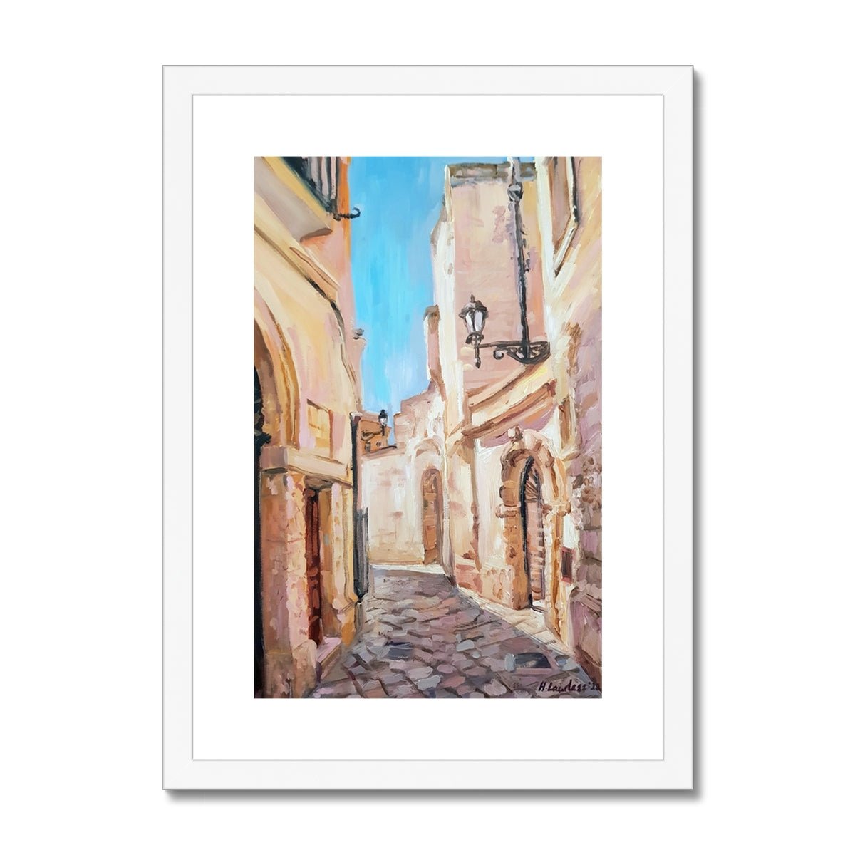 Chiuso a Lecce | Print Prints Harriet Lawless Artist italy A3 / 12"x16.5" White Frame