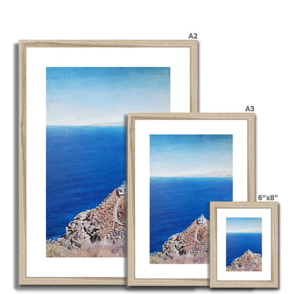 Divine Sifnos; Church of the Seven Martyrs | Print Prints Harriet Lawless Artist greece A3 / 12"x16.5" Natural Frame