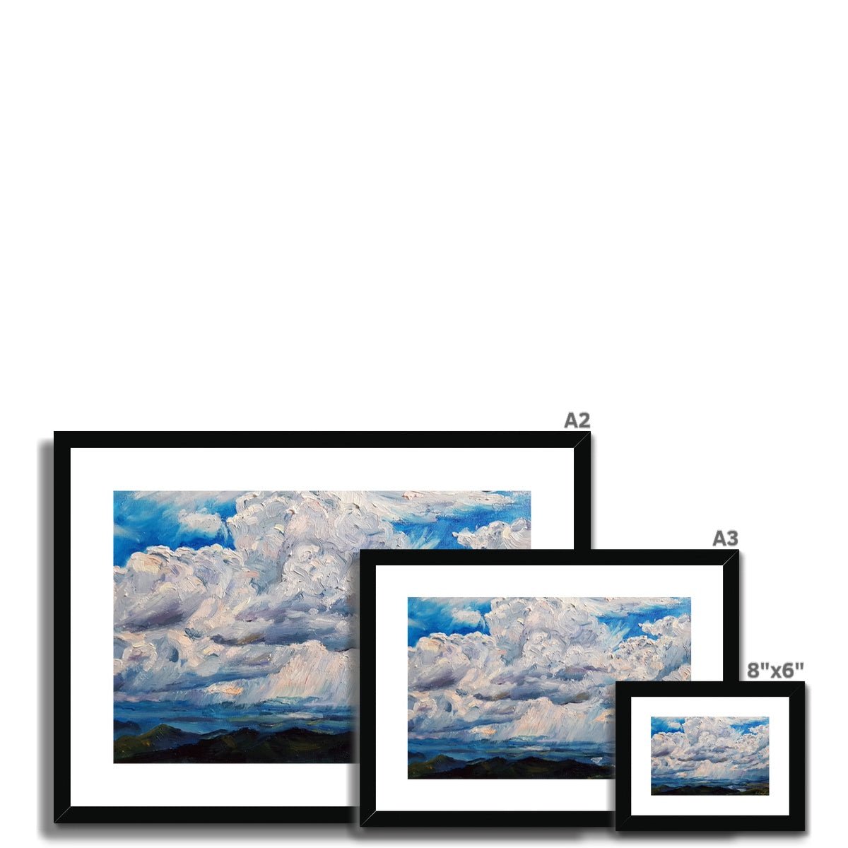 Dramatic Clouds From Kruja Castle | Print Prints Harriet Lawless Artist albania A3 / 16.5"x12" Natural Frame