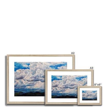 Dramatic Clouds From Kruja Castle | Print Prints Harriet Lawless Artist albania A3 / 16.5"x12" Natural Frame