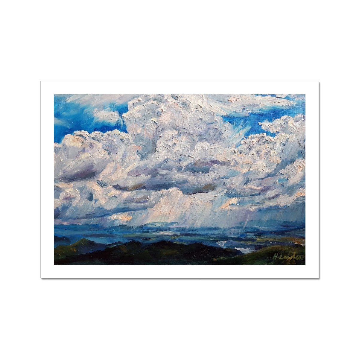 Dramatic Clouds From Kruja Castle | Print Prints Harriet Lawless Artist albania A3 / 16.5"x12" Unframed