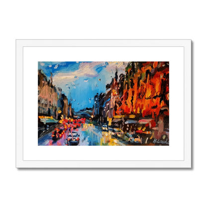 Dublin At Dusk | Print Prints Harriet Lawless Artist ireland rainy A3 / 16.5"x12" White Frame