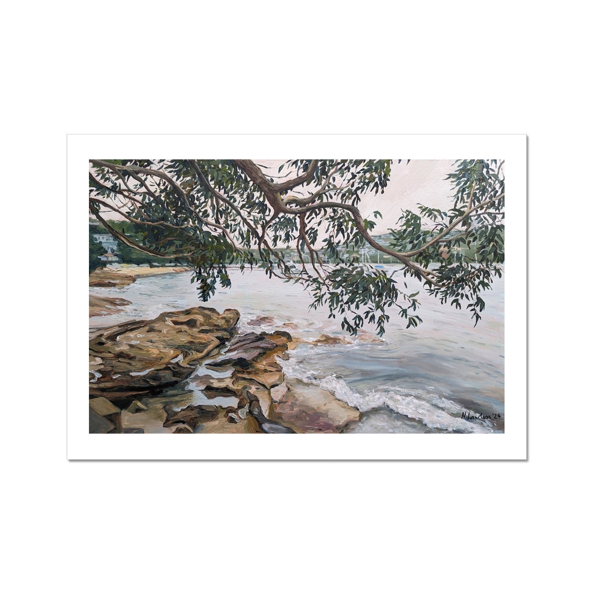 Forty Baskets Beach, Manly Cove | Print Prints Harriet Lawless Artist australia A3 / 16.5"x12" Unframed