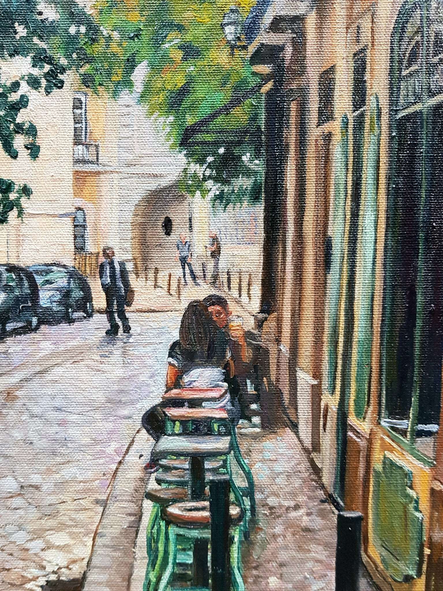 Early Afternoon on Rua de São Cristóvão in Lisbon | Original Painting Original Paintings Harriet Lawless Artist portugal