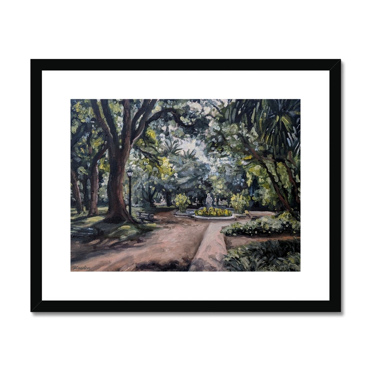 Early Evening In The Buenos Aires Botanical Garden | Print Prints Harriet Lawless Artist argentina 20"x16" / 51x41cm Black Frame