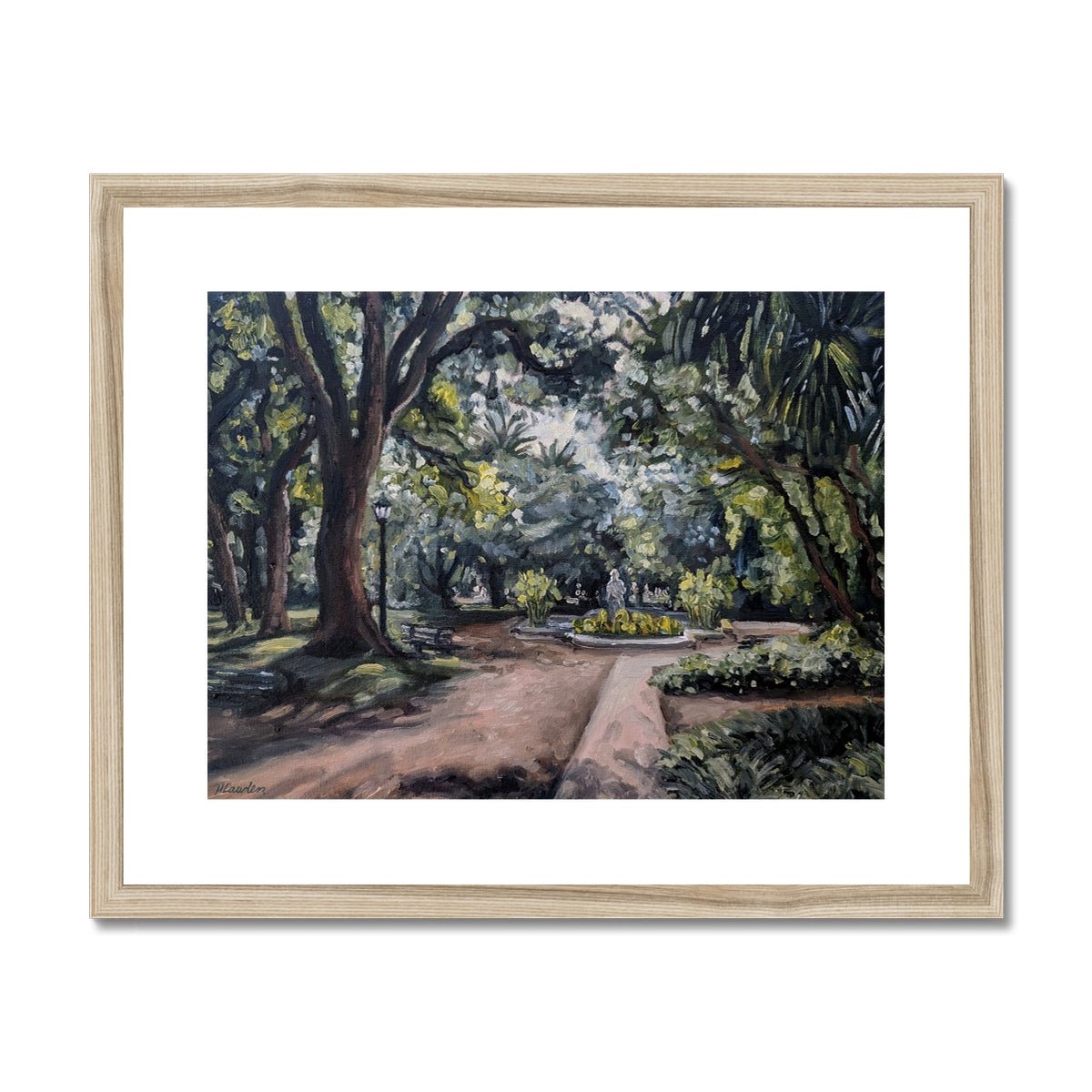 Early Evening In The Buenos Aires Botanical Garden | Print Prints Harriet Lawless Artist argentina 20"x16" / 51x41cm Natural Frame