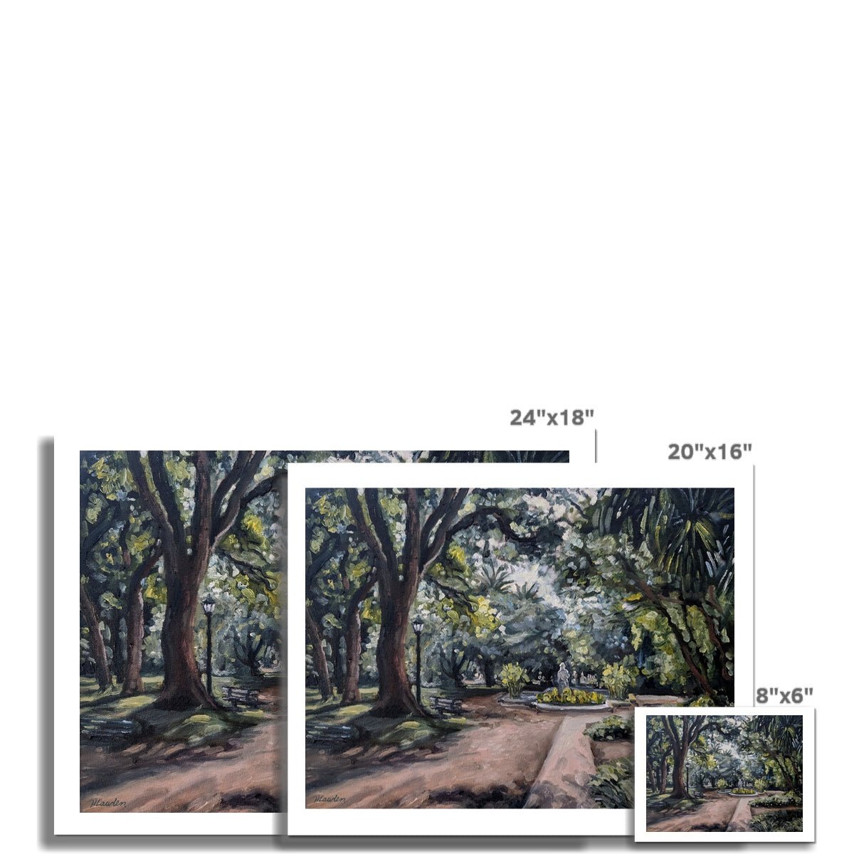 Early Evening In The Buenos Aires Botanical Garden | Print Prints Harriet Lawless Artist argentina 20"x16" / 51x41cm Unframed