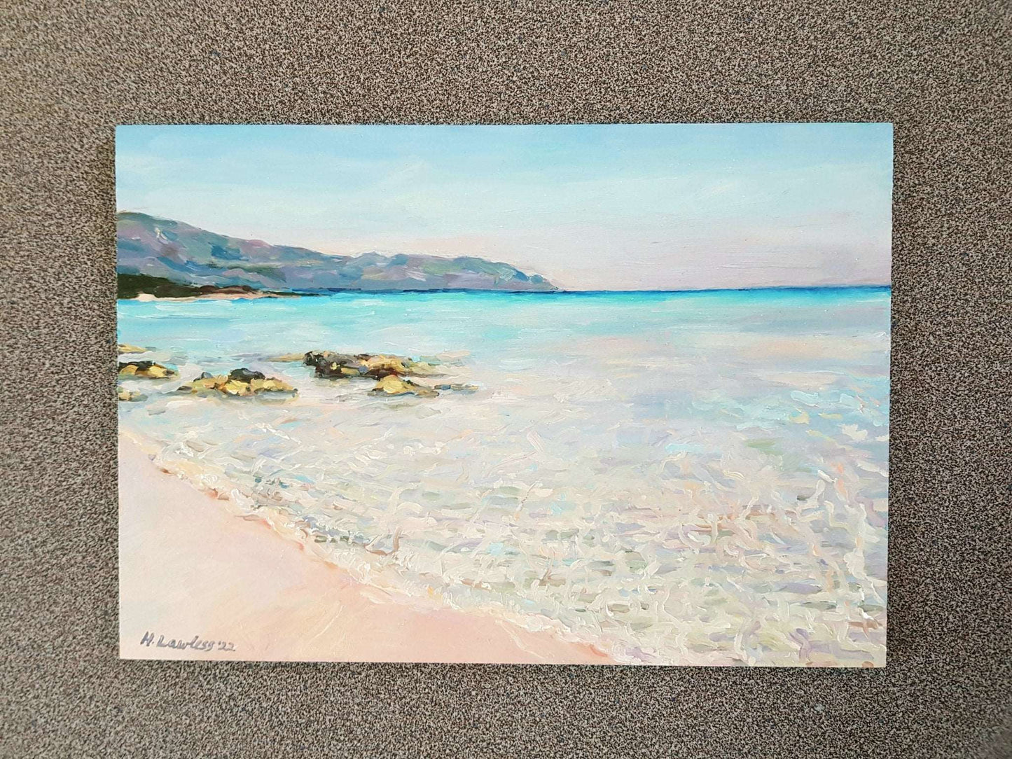 Elafonisi Beach, Crete | Original Painting Original Paintings Harriet Lawless Artist greece