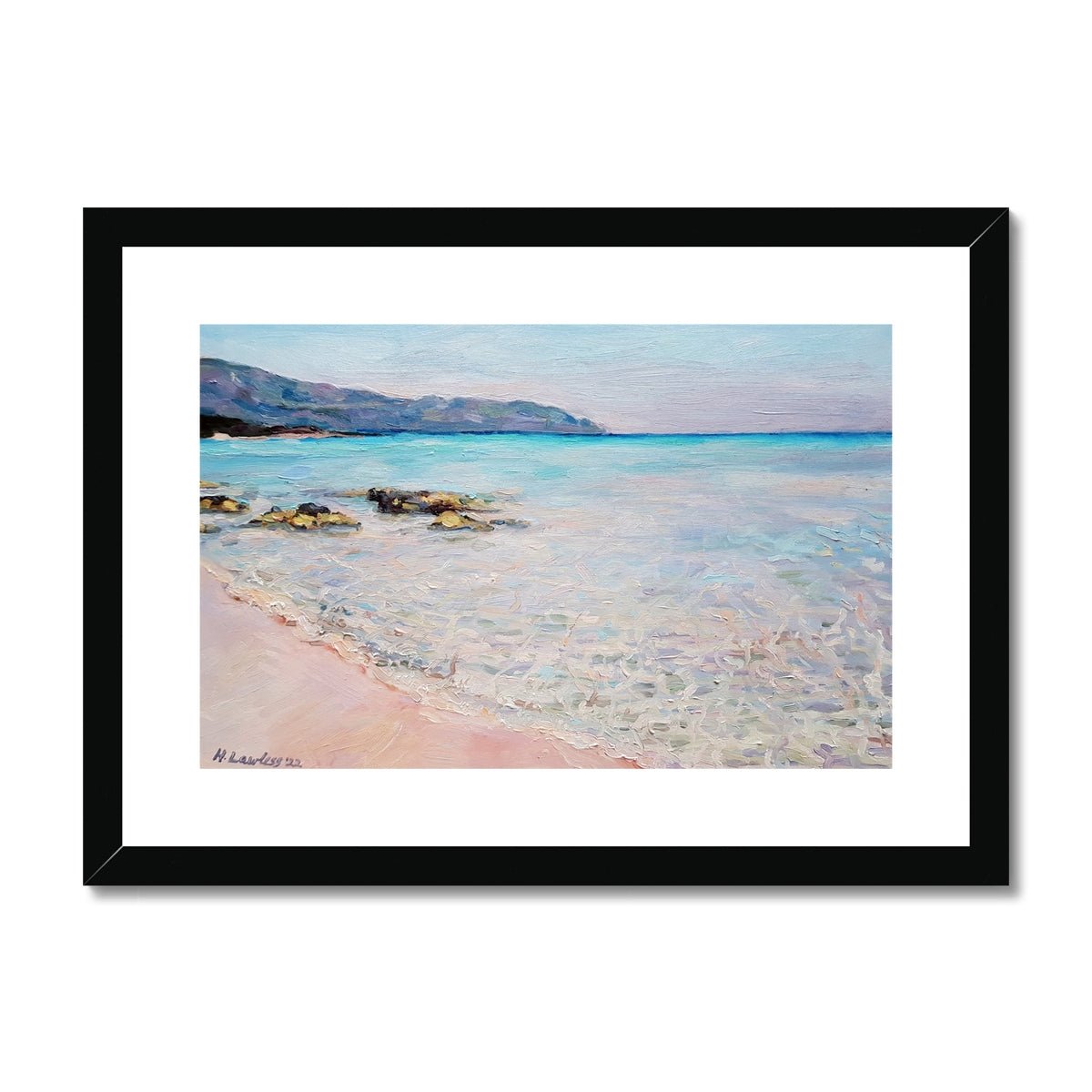 Elafonisi Beach, Crete | Print Prints Harriet Lawless Artist greece A3 / 16.5"x12" Black Frame