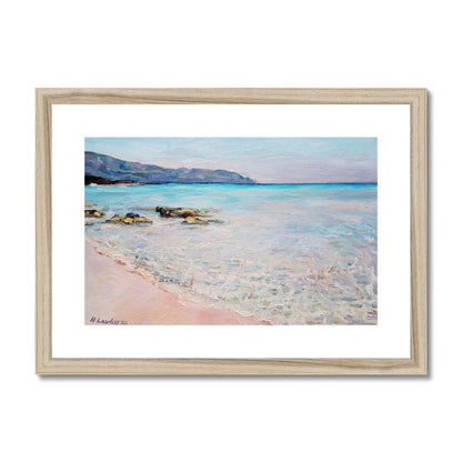 Elafonisi Beach, Crete | Print Prints Harriet Lawless Artist greece A3 / 16.5"x12" Natural Frame