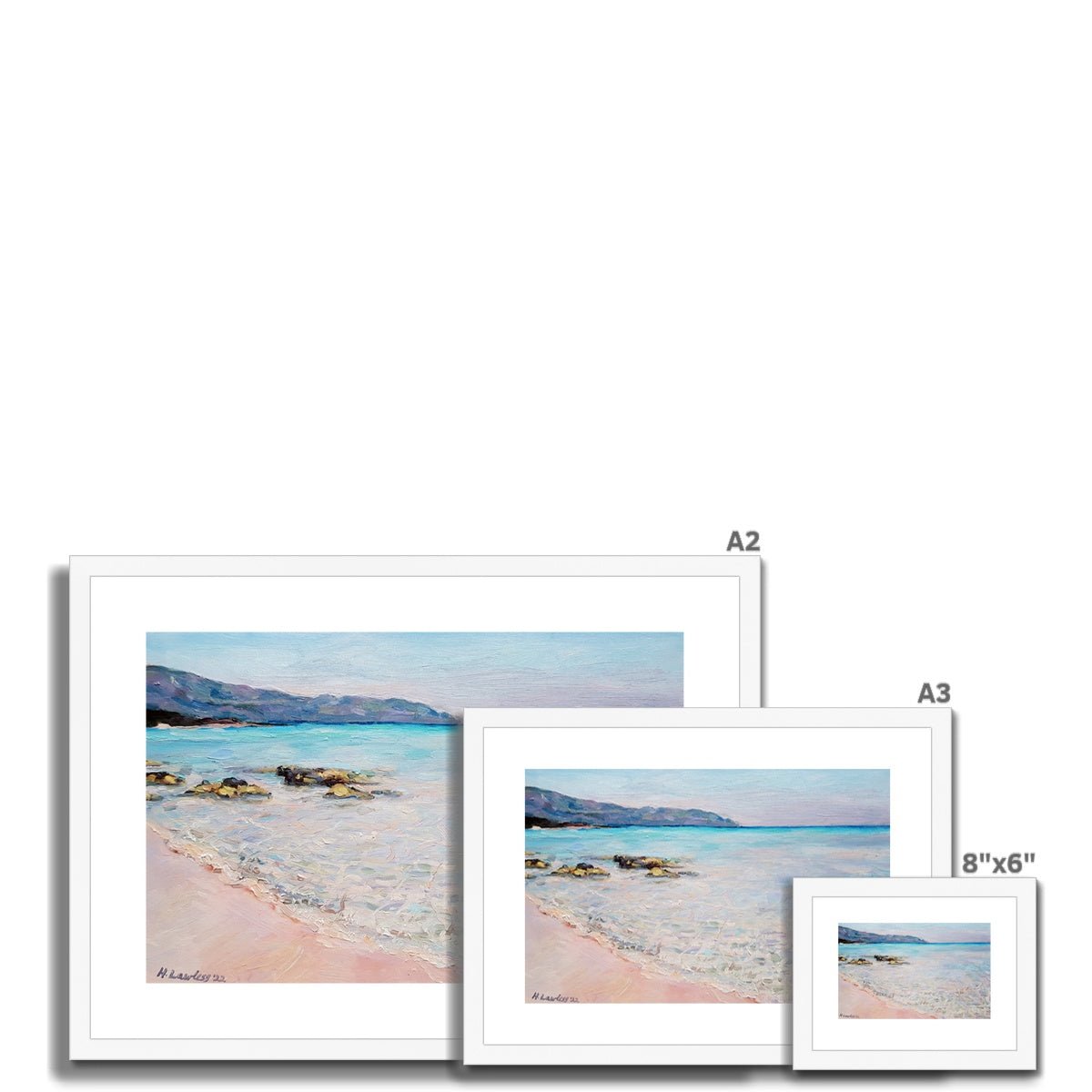 Elafonisi Beach, Crete | Print Prints Harriet Lawless Artist greece A3 / 16.5"x12" Natural Frame