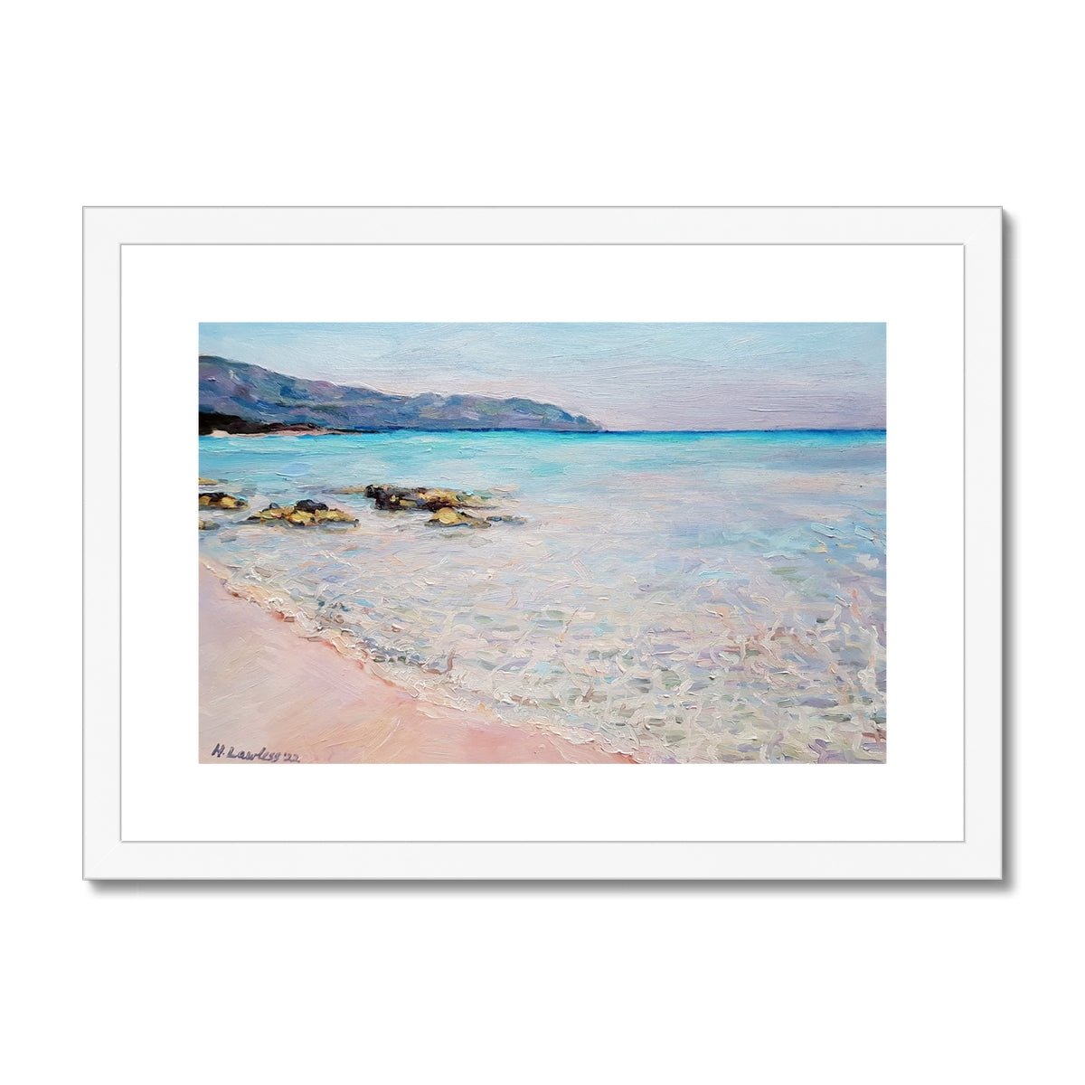 Elafonisi Beach, Crete | Print Prints Harriet Lawless Artist greece A3 / 16.5"x12" White Frame