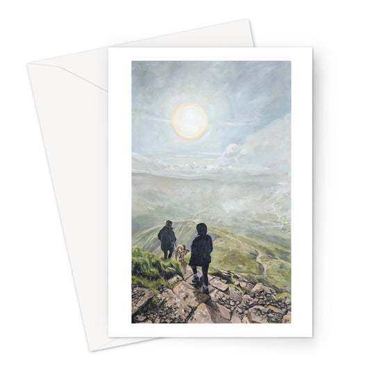 Sunrise Descent: Pen Y Fan Silhouettes | Greeting Cards