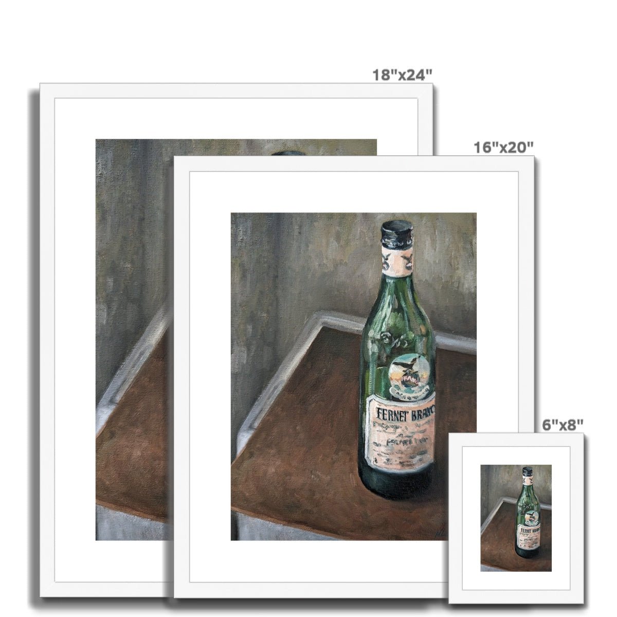 Fernet Branca | Print Prints Harriet Lawless Artist argentina still life 16"x20" / 41x51cm Natural Frame