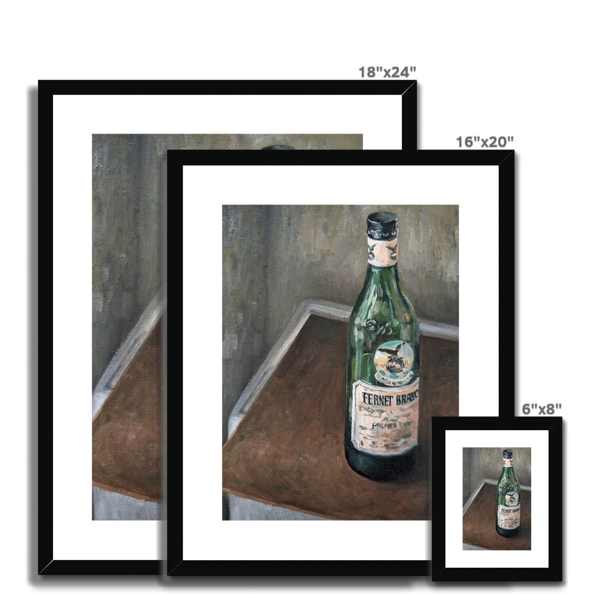 Fernet Branca | Print Prints Harriet Lawless Artist argentina still life 16"x20" / 41x51cm Natural Frame